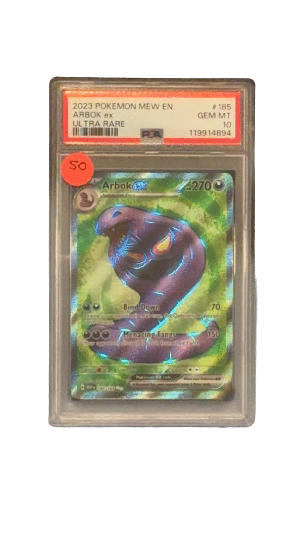 2023 POKEMON MEW ARBOK EX #185 PSA 10 (ULTRA RARE)